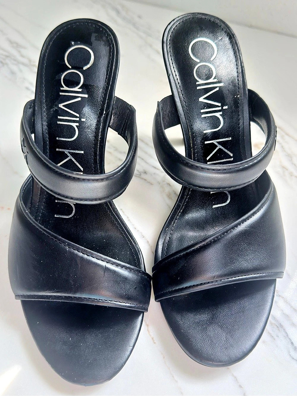 Calvin Klein Black Strappy Heels